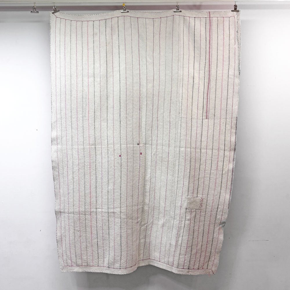 ビンテージキルト vintage 古布 インドキルト 175×130cm ハンドメイド LIGHT YEARS取扱 ●