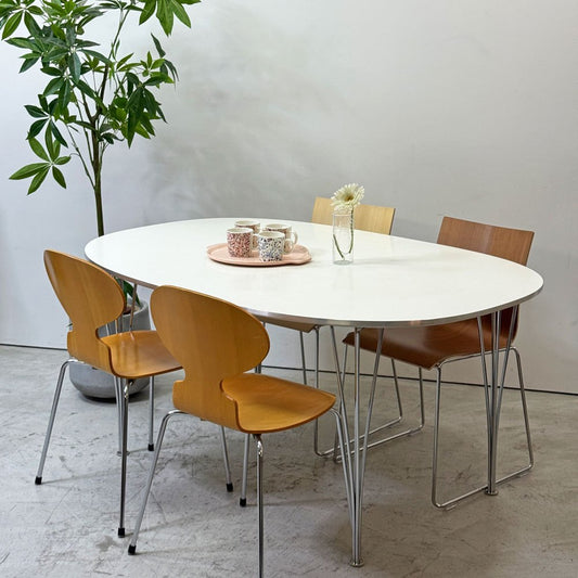 フリッツハンセン Fritz Hansen Bテーブル スーパー楕円テーブル ダイニングテーブル ピート・ハイン ブルーノ・マットソン アルネ・ヤコブセン デンマーク 北欧家具 ●