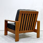スキャンティーク SCANTEAK 1Pソファ 1シーター 1人掛け チーク無垢材 ファブリック 替えカバー付き 北欧スタイル ●