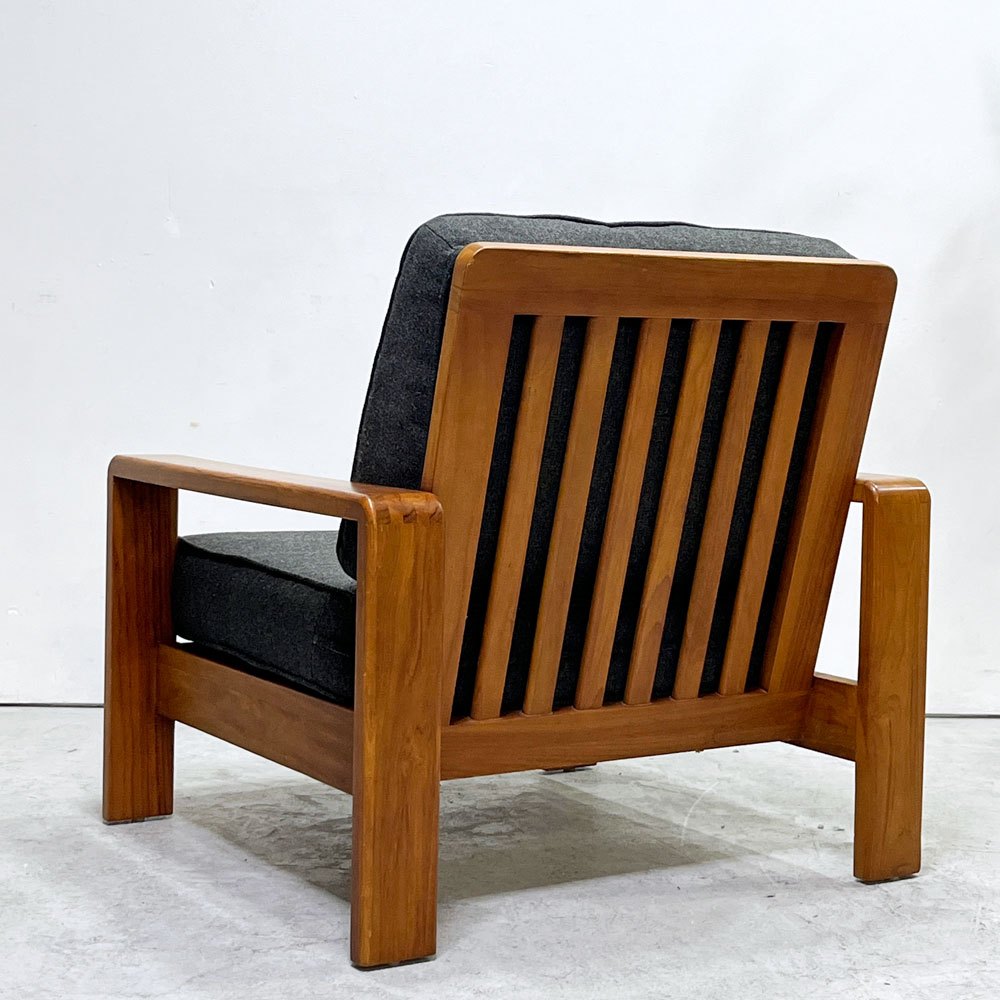 スキャンティーク SCANTEAK 1Pソファ 1シーター 1人掛け チーク無垢材 ファブリック 替えカバー付き 北欧スタイル ●