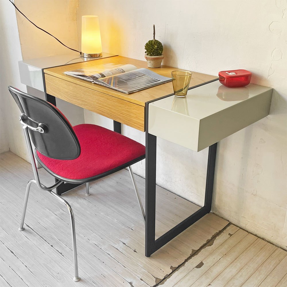 ハーマンミラー Herman Miller ツーピースプラスチックチェア Two Piece Plastic Chair DCM レッド ファブリック ビンテージ ミッドセンチュリー イームズ ★