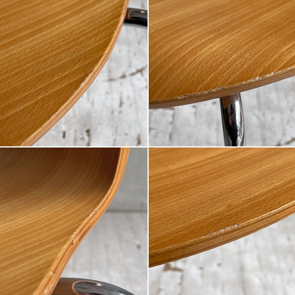 フリッツハンセン Fritz Hansen 3101 アントチェア 4本脚 ナチュラルビーチ材 ラッカー仕上げ アルネ・ヤコブセン 北欧家具 D ♪