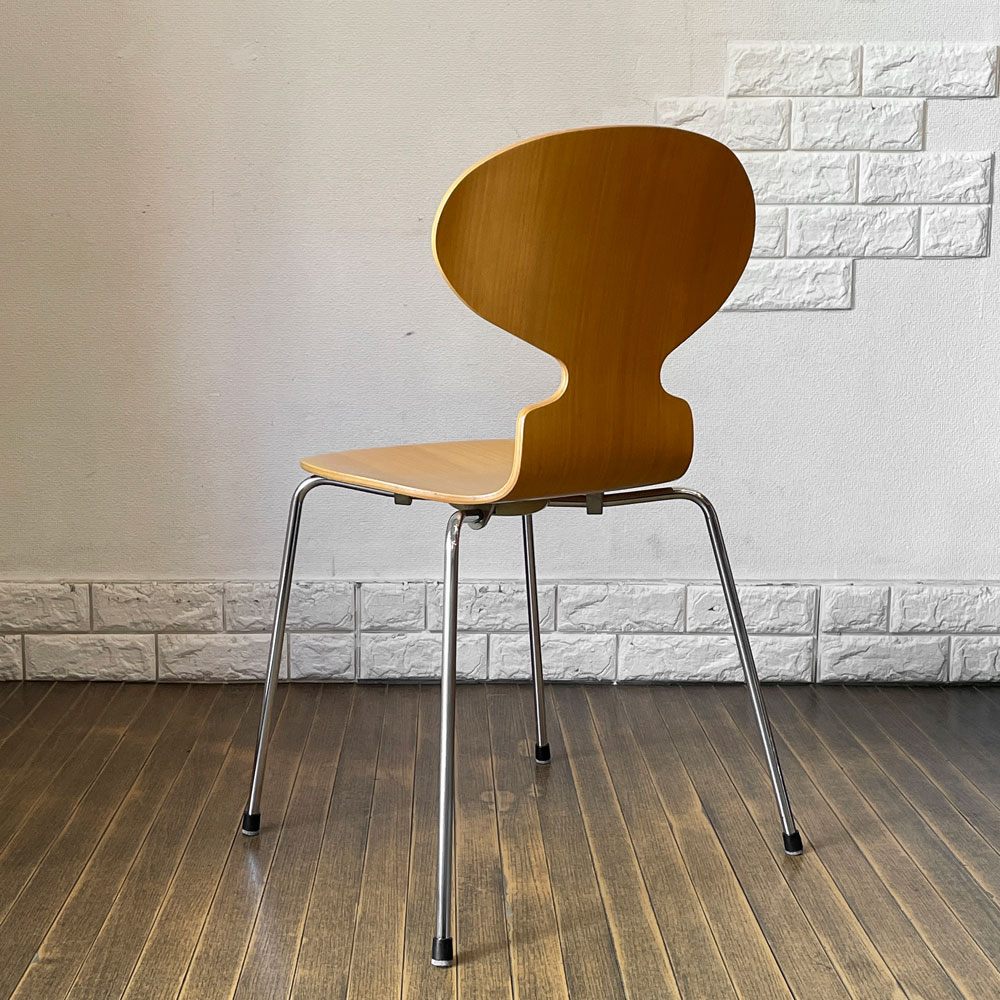 フリッツハンセン Fritz Hansen 3101 アリンコチェア アントチェア 4本脚 ナチュラルビーチ ラッカー仕上げ フェルトグライズ アルネ・ヤコブセン B ◎