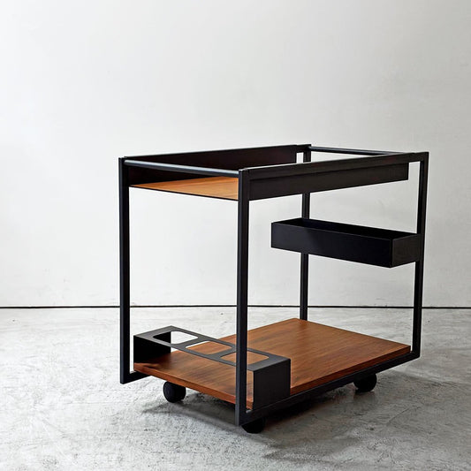 カッテラン イタリア cattelan italia モヒートウッド Mojito Wood サービスワゴン ウォールナットカラー Marino Burba 定価約￥449,900- ●