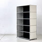 ユーエスエムハラー USMハラー USM Haller キャビネット シェルフ 1列5段 W77×D37×H129cm グラファイトブラック × ピュアホワイト ●