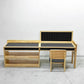 みのりの minorino キッズデスク デュオセット シェルフ KIDS DESK DUO SET SHELF ペグボード PEGBOARD ラバー無垢材 Forbo社製リノリウム 定価 ¥169,500- ●