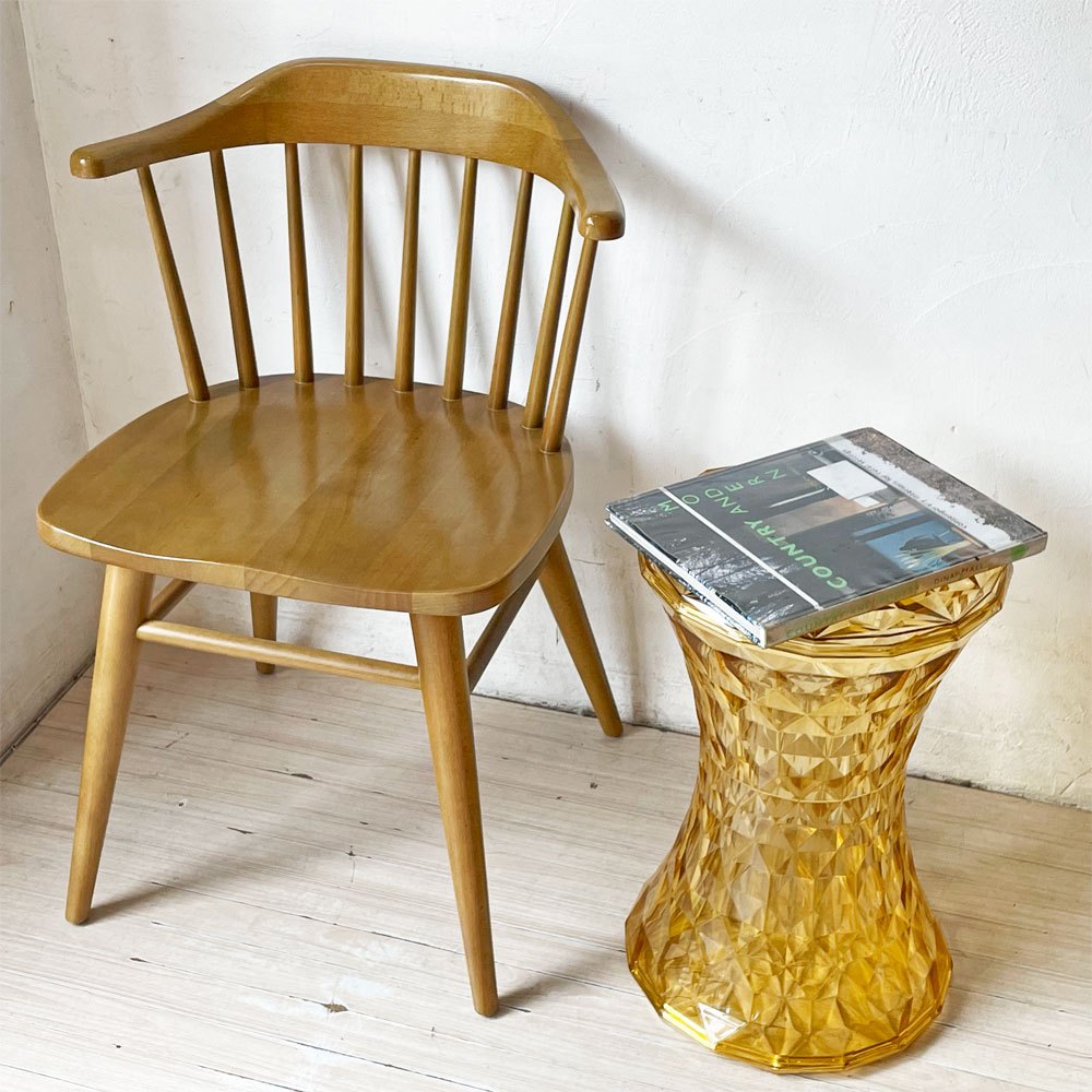 カルテル Kartell ストーン STONE スツール サイドテーブル イエロー Φ30cm マルセル・ワンダース Marcel Wanders イタリア 定価￥47,700- ★
