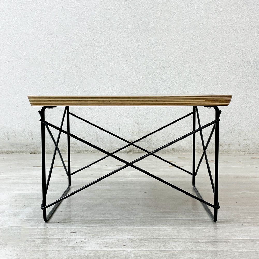 ハーマンミラー Herman Miller イームズワイヤーベースローテーブル Eames Wire Base Low Table LTRT ウォールナット  ミッドセンチュリー 定価￥60,500- ●