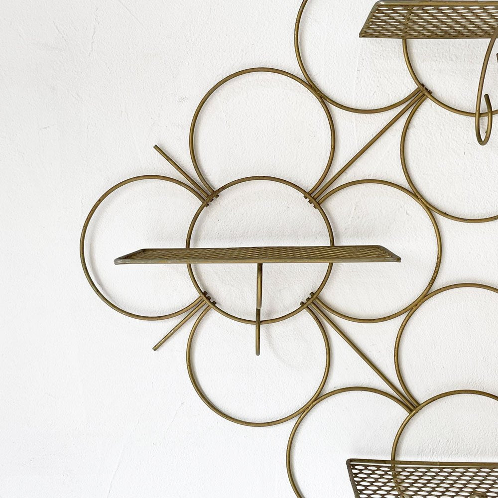ミッドセンチュリー デザイン Mid Century Desing ビンテージ ワイヤー メタル ウォールシェルフ アトミックデザイン  Wire Metal wall shelf ★