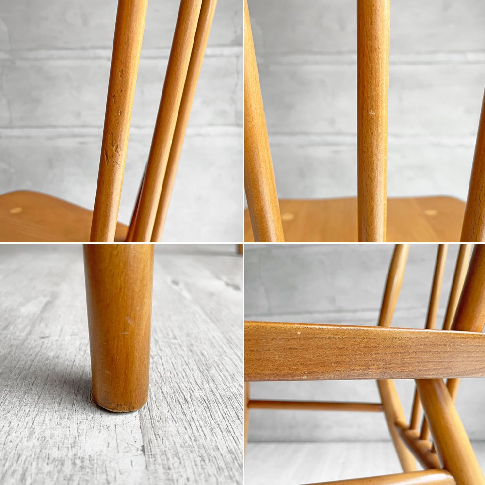 アーコール Ercol スティックバックチェア スピンドルチェア エルム材 UKビンテージ 英国家具 ♪
