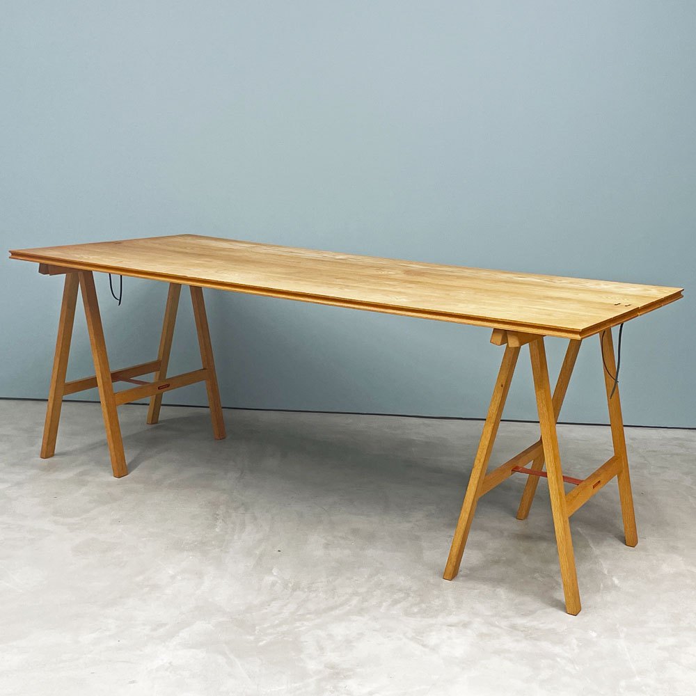 ウッドワーク WOODWORK ぱたむテーブル ダイニングテーブル ワークテーブル アトリエテーブル デスク 作業台 折り畳み式 無垢材 W180cm ◎