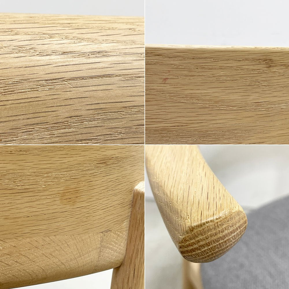 アクタス ACTUS スープ SOUP ダイニングチェア タイプC オーク材 オイル仕上げ ハーフアーム ファブリック グレー 受注生産品 ●