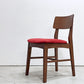 フランフラン Francfranc コムンチェア COMUN CHAIR ダイニングチェア アッシュ材 ファブリックシート レッドカラー 北欧スタイル 廃番 ●