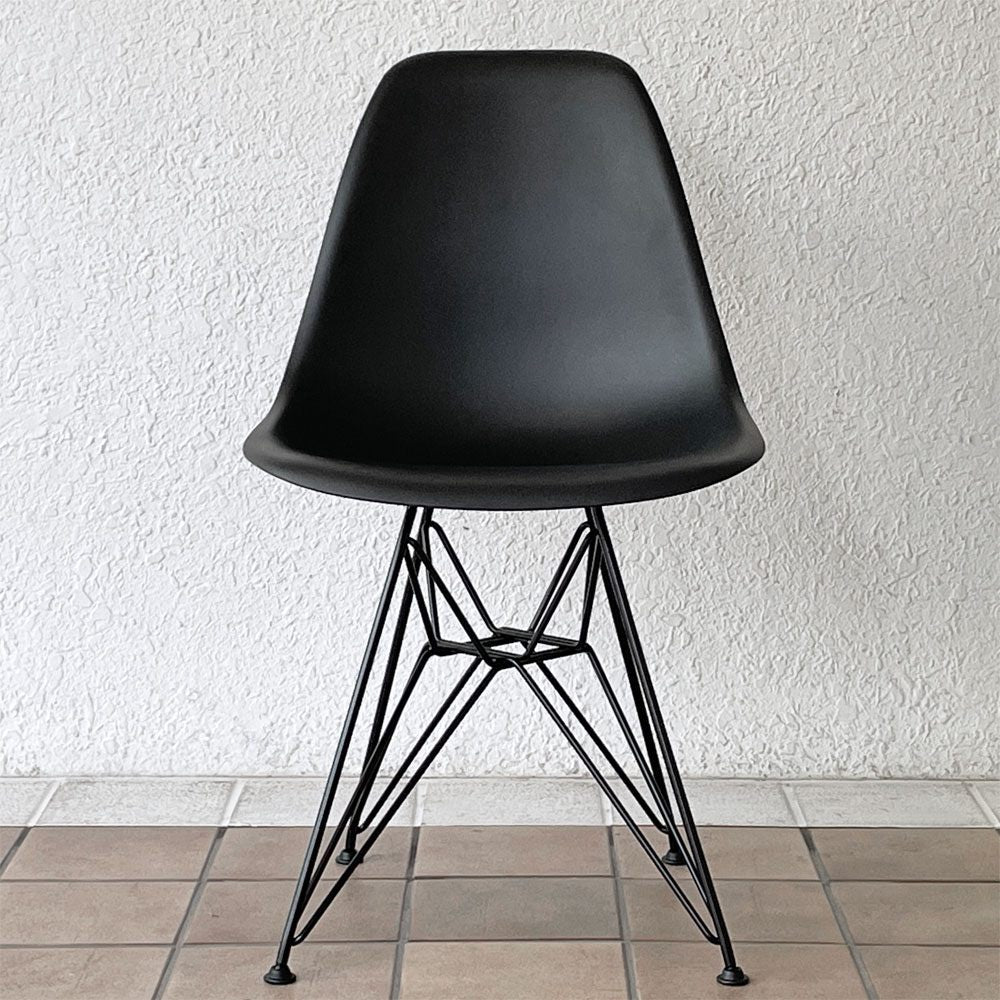 ハーマンミラー Herman Miller サイドシェルチェア ポリプロピレン製 オールブラック エッフェルベース C&R イームズ ミッドセンチュリー ◇