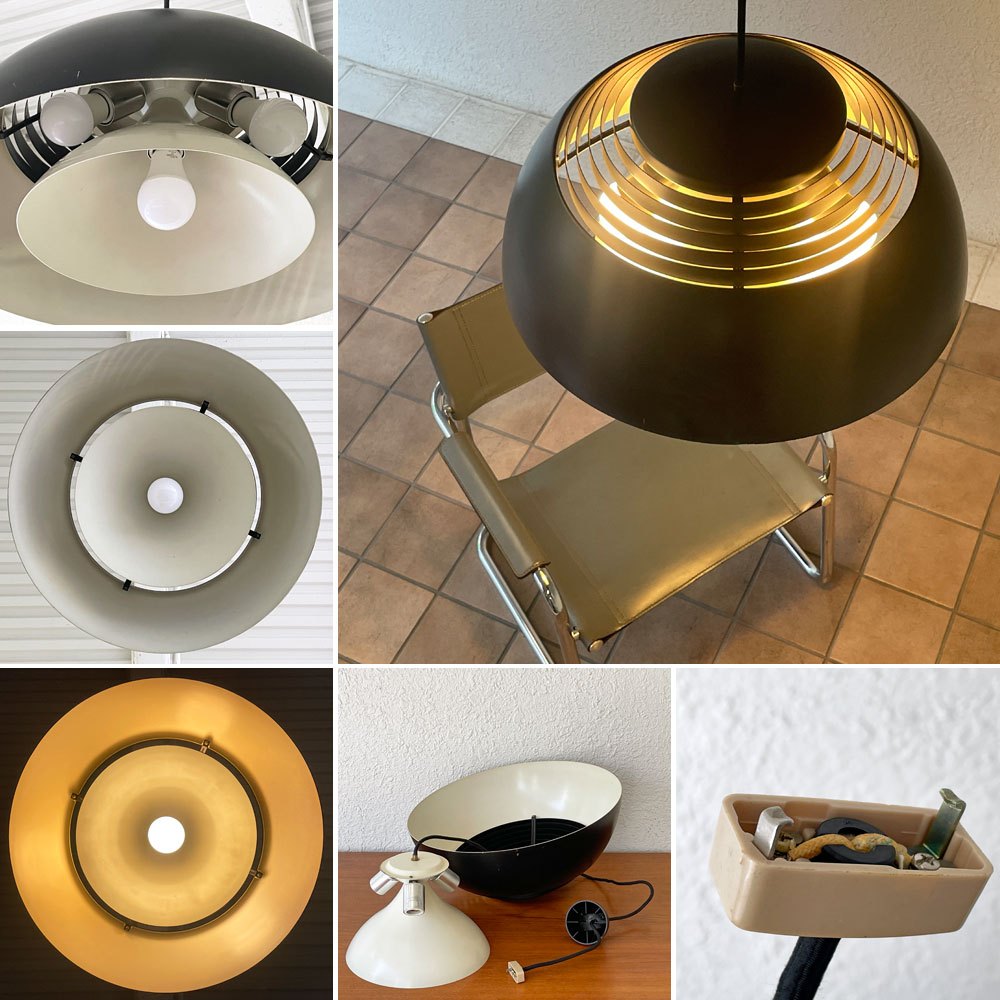 ルイスポールセン louis poulsen AJロイヤル AJ Royal 500 4灯 ペンダントライト ブラック アルネ・ヤコブセン 旧仕様 北欧照明 ◇