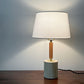 アートワークスタジオ ART WORK STUDIO モノリステーブルランプ Monolith-table lamp AW-0600 ホワイト 大理石ベース オーク無垢材 真鍮 ファブリック モダンデザイン 箱付き 美品 C ●
