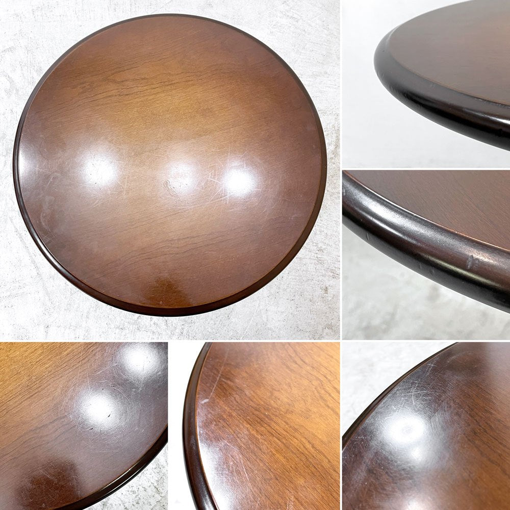 飛騨産業 HIDA キツツキ 穂高 カフェテーブル サイドテーブル ラウンド天板 Φ50cm 旧モデル 高さ60cm アンティーク調 クラシカルデザイン ●