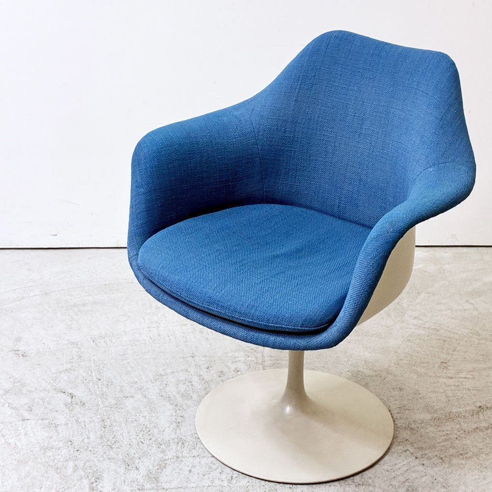 ノル Knoll ビンテージ チューリップ アームチェア ダイニング エーロ・サーリネン Eero Saarinen FRP ファブリック張込み スペースエイジ ミッドセンチュリー B ●