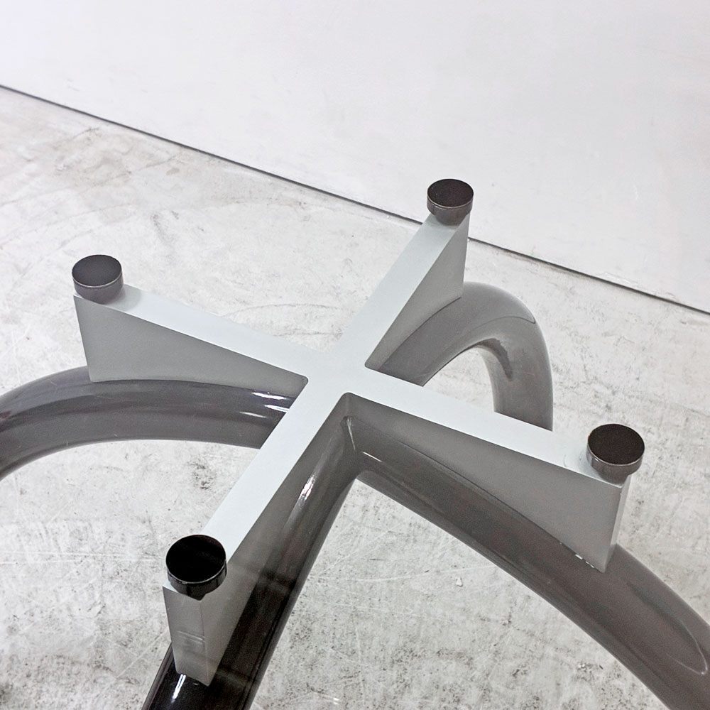 ノル Knoll スパイダー Spider Table ラウンドテーブル ガラストップ Φ135cm エットレ・ソットサス ポストモダン イタリア ●