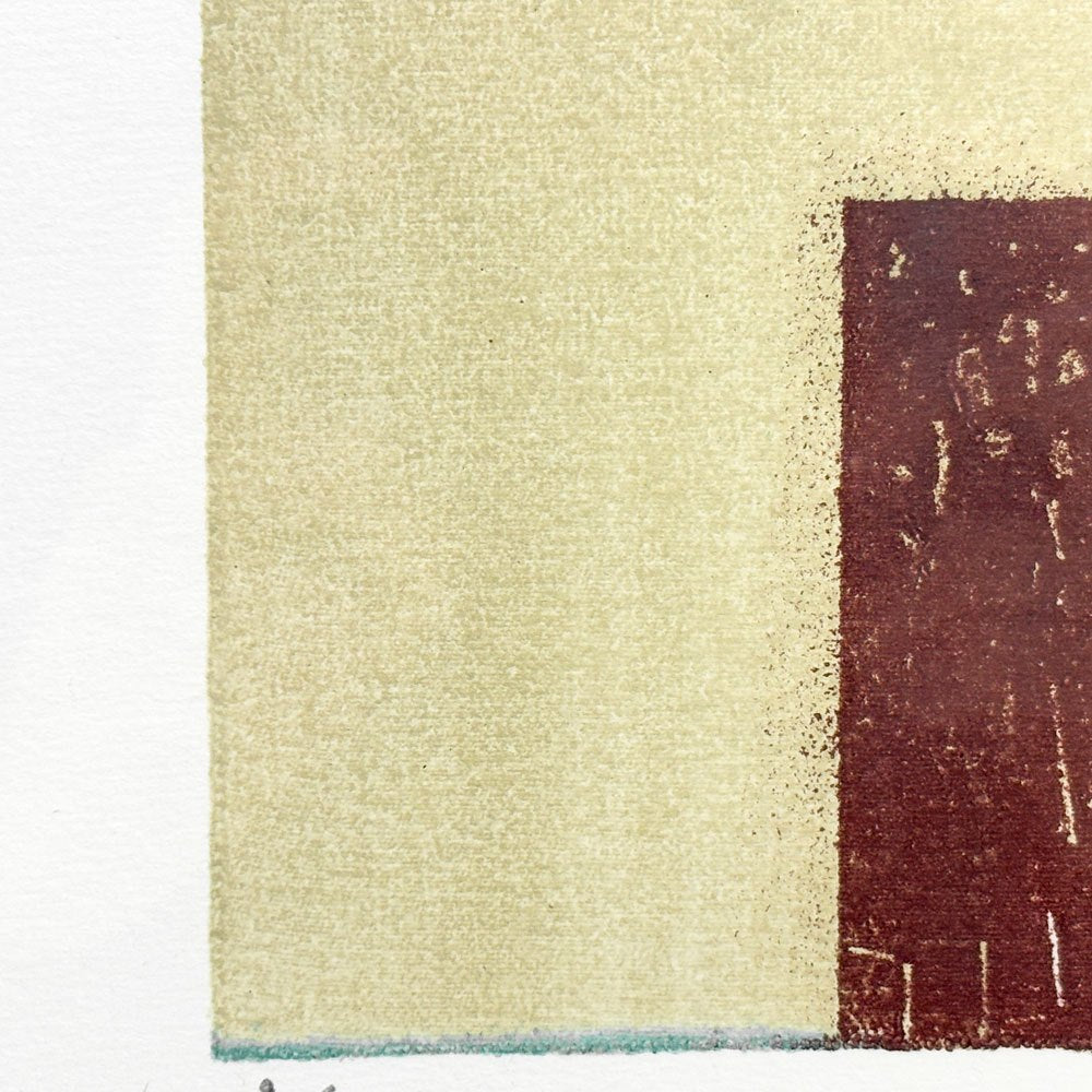 黒木周 shu kuroki クロスグラフ Points and Squares 2005年 28×38cm 布版リトグラフ 額装品 版画 現代作家 ●