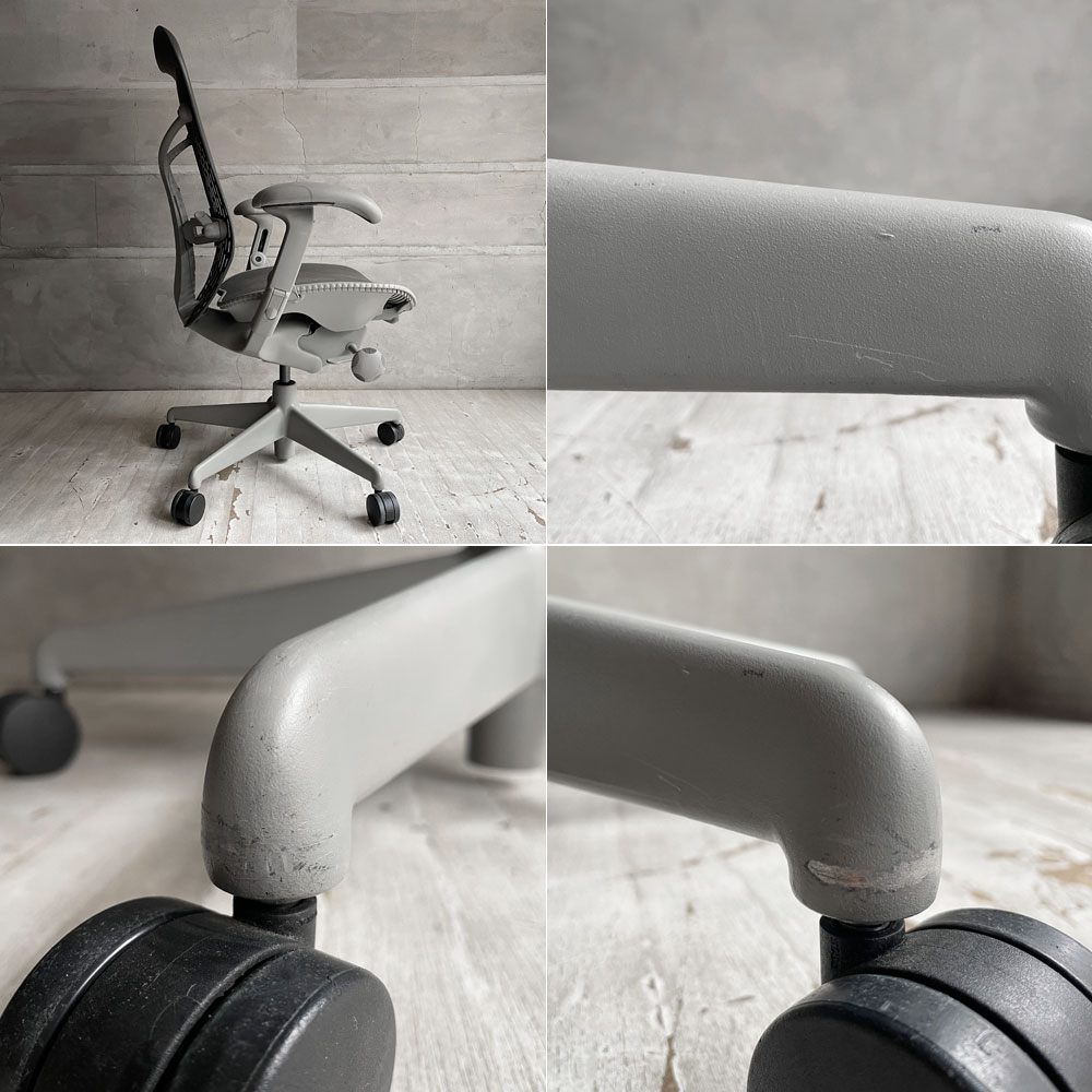 ハーマンミラー Herman Miller ミラチェア Mirra Chair オフィスチェア スタジオ7.5 グラファイトベース グラファイトアーム  廃番 ♪