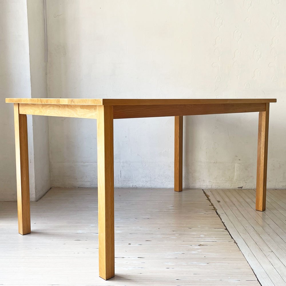 無印良品 MUJI ダイニングテーブル 無垢集成材 W140cm オーク材 シンプル ナチュラルスタイル 廃盤 ★