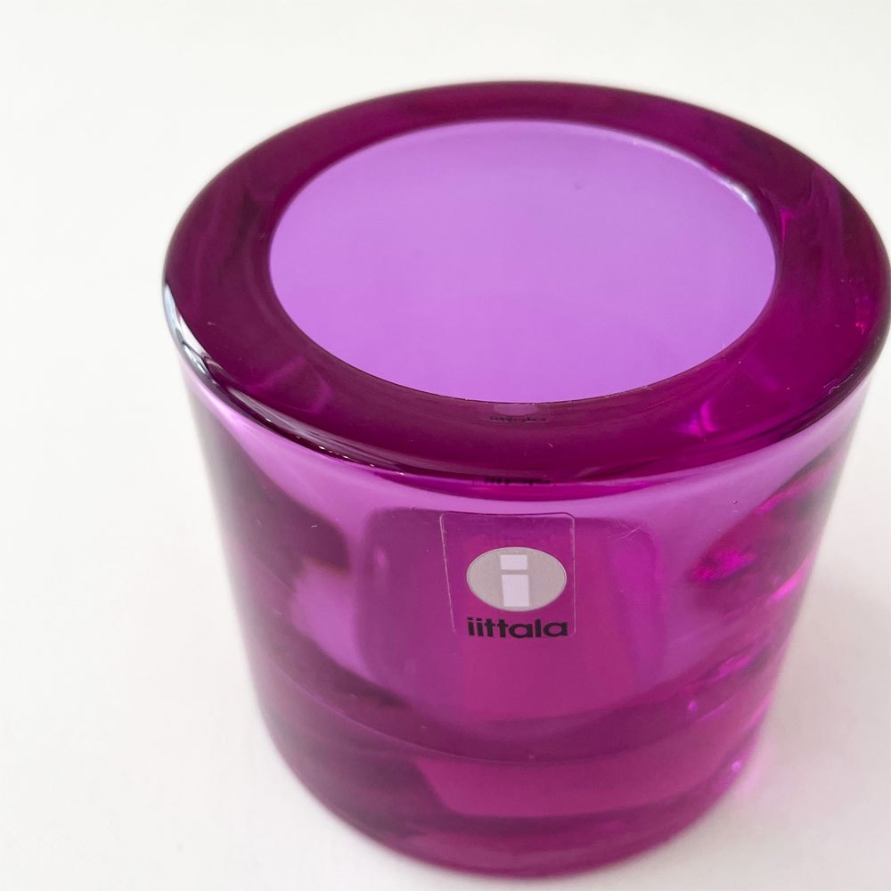 イッタラ iittala マリメッコ marimekko キビ kivi キャンドルホルダー アメジスト 60mm 箱付 ヘイッキ・オルヴォラ フィンランド scope別注 廃番カラー ◎
