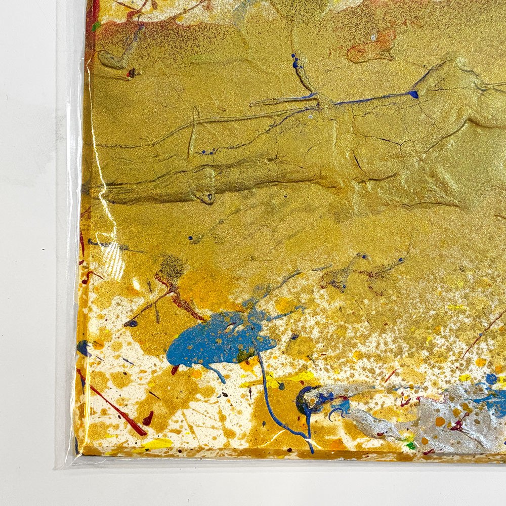今井アレクサンドル ポストカード 油絵原画 アート 抽象画 アンフォルメル 10×15㎝ 直筆サイン 2015年 現代アート 今井俊満 A ★