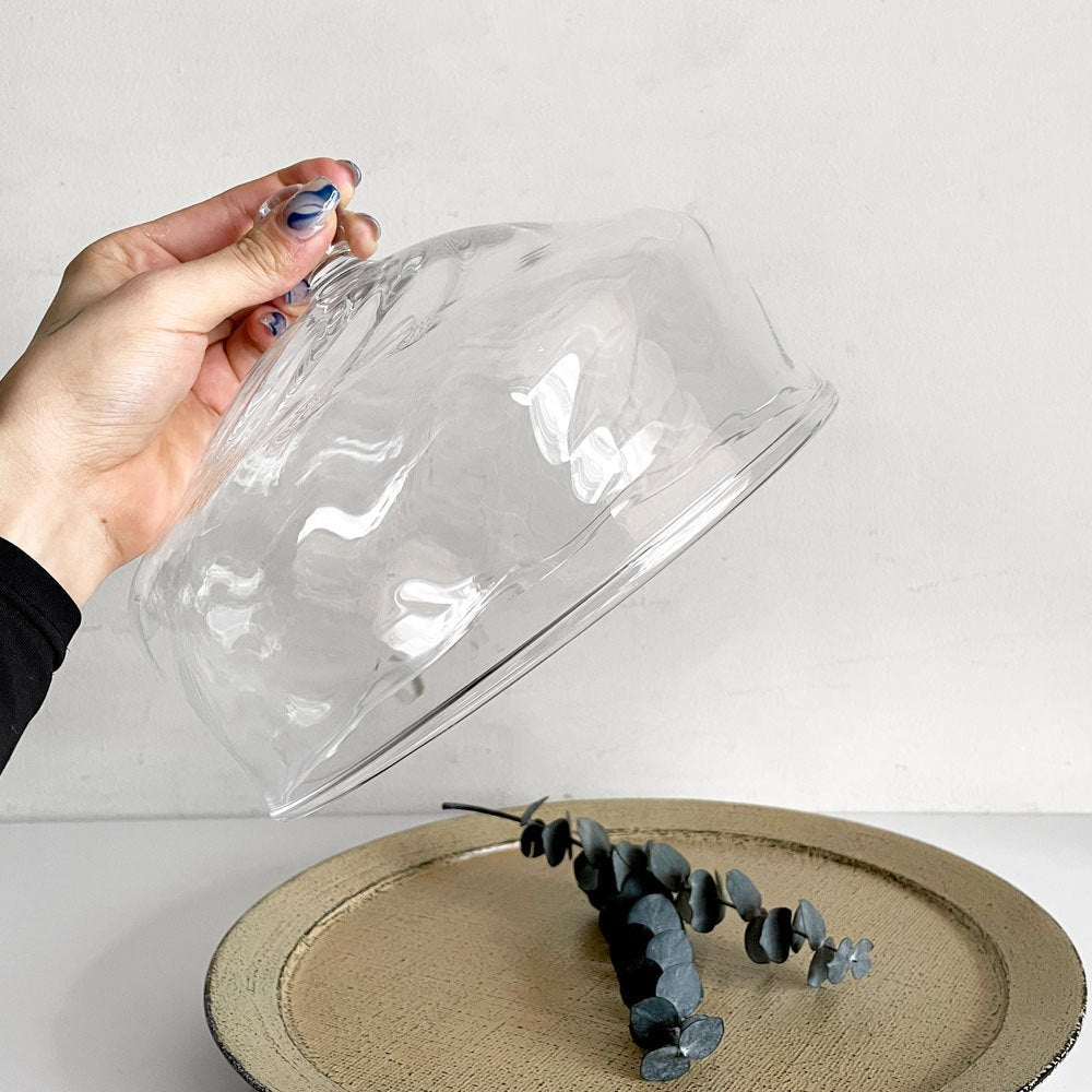 花岡 央 ガラスドーム フードカバー Φ20cm ガラス作家 現代作家 ■