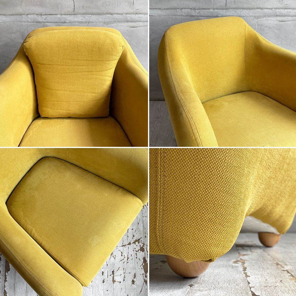 イデー IDEE ミニミラーアームチェア MINI MILLER ARM CHAIR パーソナルチェア シングルソファ ファブリック イエロー 廃番カラー ♪
