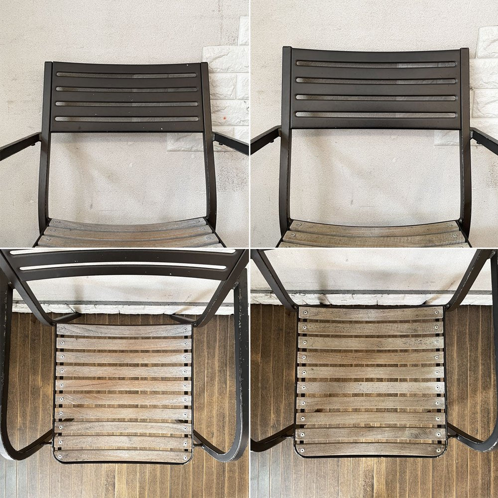 エミュー emu セーニョチェア SEGNOCHAIR ガーデンチェア アーム スタッキング イタリア ニ脚セット 現状品 ◎
