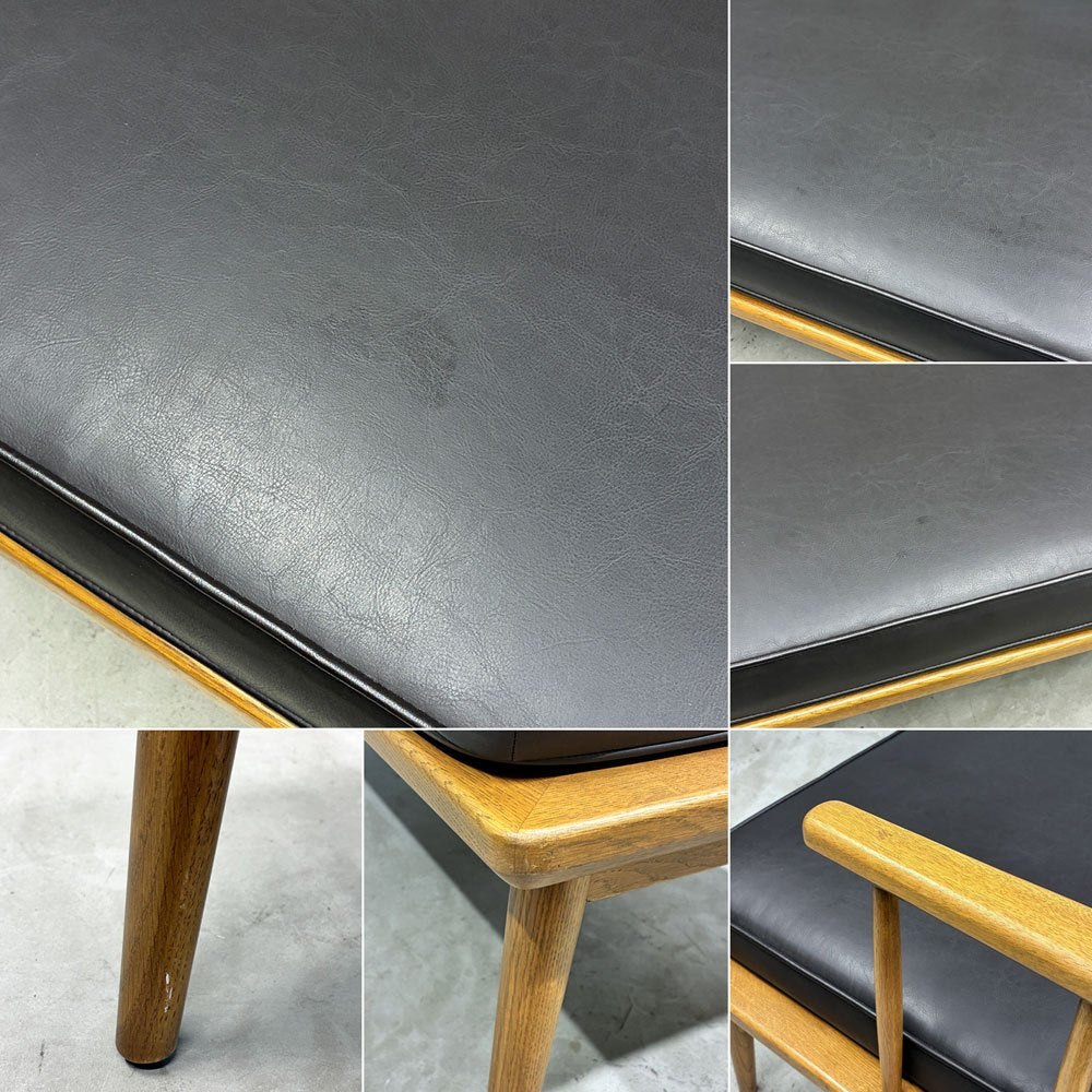 ジャーナルスタンダードファニチャー journal standard Furniture アルベスタ ALVESTA ベンチ 2Pソファ PVCレザー 廃番 ◎