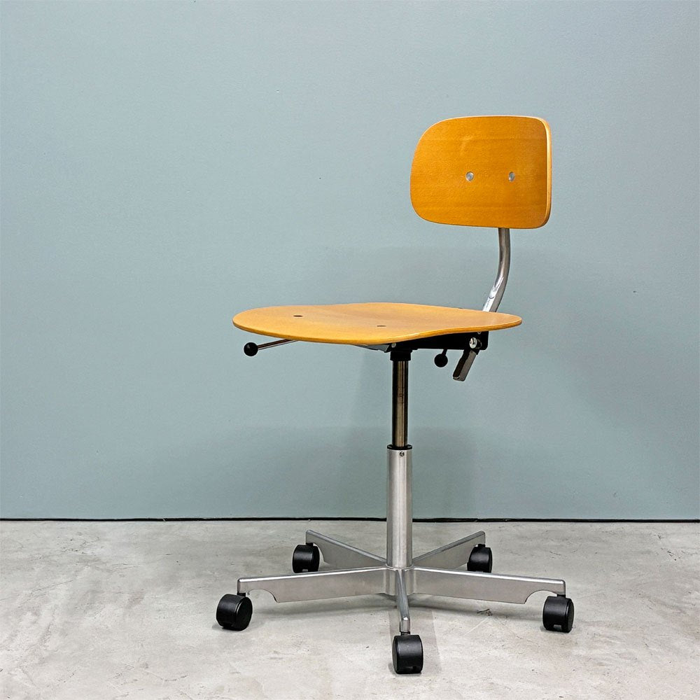 フリッツハンセン Fritz Hansen ケヴィチェア KEVI デスクチェア キャスターベース プライウッド板座 5本脚 ヨルゲン・ラスムセン 1999年製 デンマーク 北欧 ◎