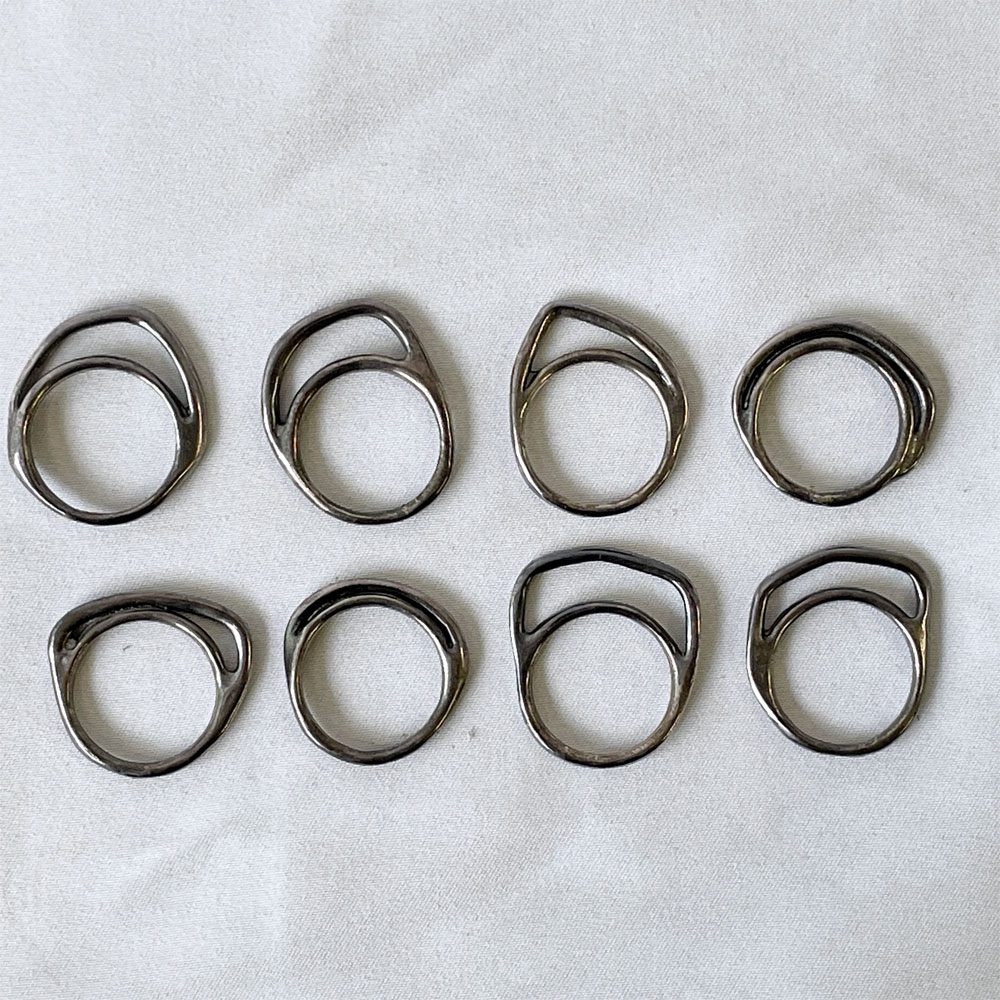 イオッセリアーニ IOSSELLIANI クラシックコレクション CLASSIC COLLECTION アルバ Alba 8連リング スタックリング パズルリング シルバー925 約13号 ◇