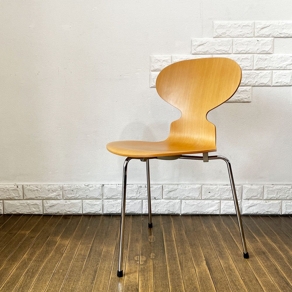 フリッツハンセン Fritz Hansen アントチェア 3本脚 ビーチ材 アルネ・ヤコブセン ビンテージ 北欧家具 ◎