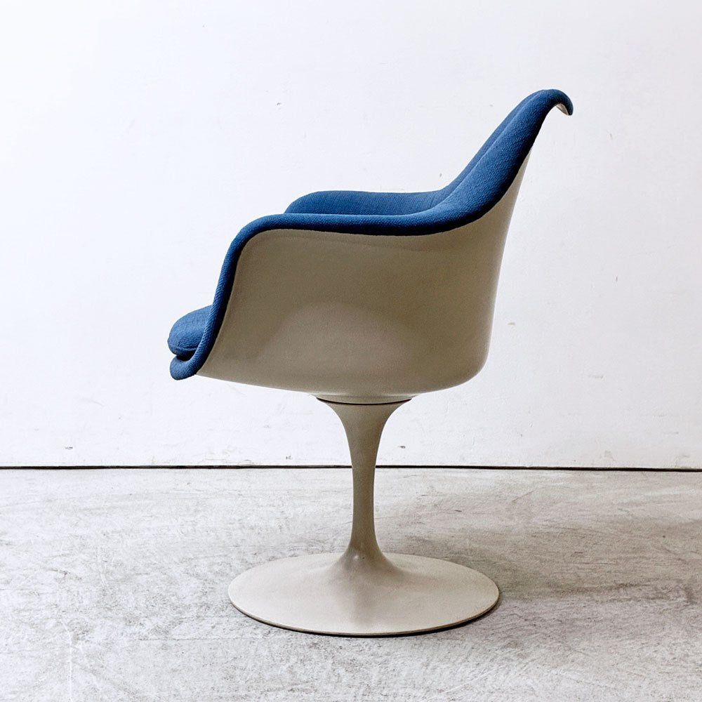 ノル Knoll ビンテージ チューリップ アームチェア ダイニング エーロ・サーリネン Eero Saarinen FRP ファブリック張込み スペースエイジ ミッドセンチュリー B ●