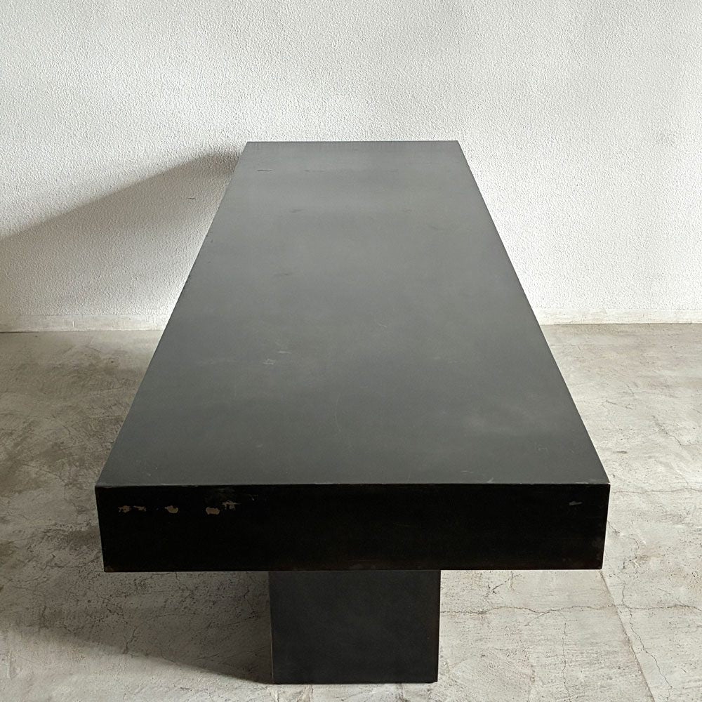 インダストリアル ワーキングテーブル W240cm アイアン調 作業台 ディスプレイテーブル カウンターテーブル 店舗什器 オーダー家具 〓