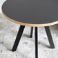 かなでもの KANADEMONO ザ・カフェテーブル THE CAFE TABLE Black Steel 4pin ラウンド Φ80cm リノリウム天板 ■