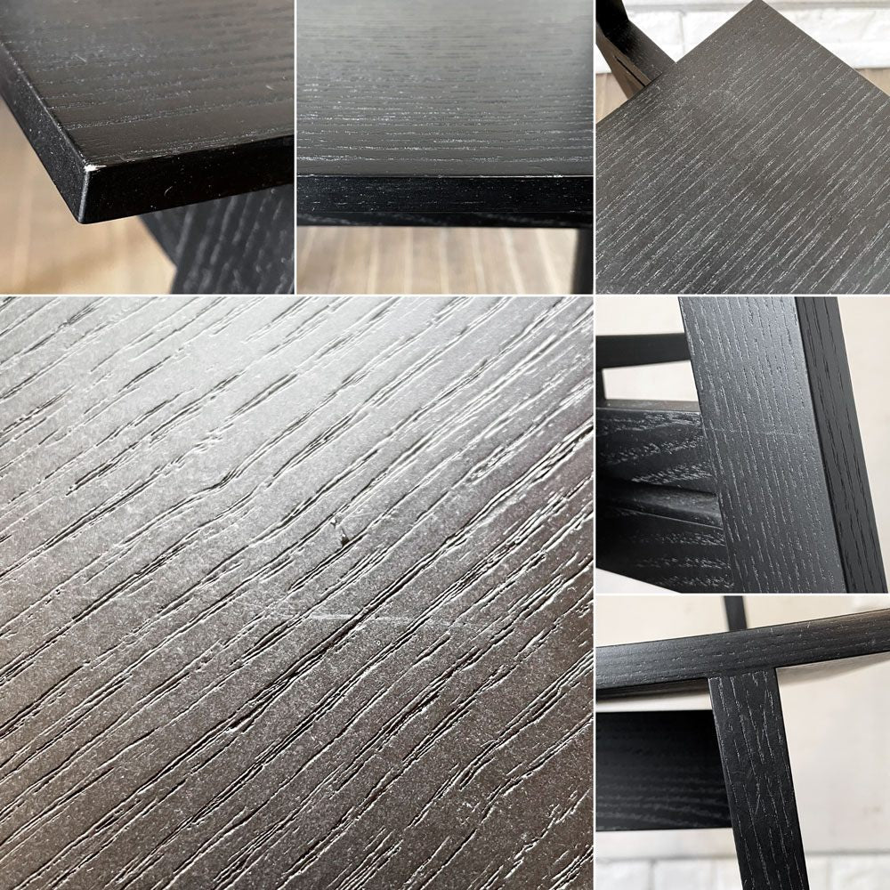 ワオ WOW ハーフチェア half chair オーパスワン Op.1 ホワイトアッシュ材 ブラック 引出し付 チョン・ウジン 旭川家具 定価￥62,700- ◎