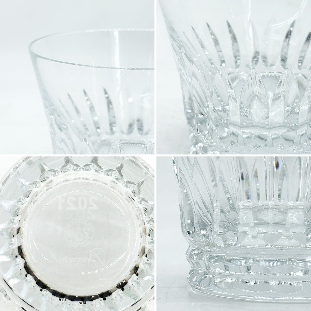 バカラ Baccarat ティアラ TIARA 2021年 イヤータンブラー ロックグラス ペア 2脚セット クリスタル 箱付 現状品 ●