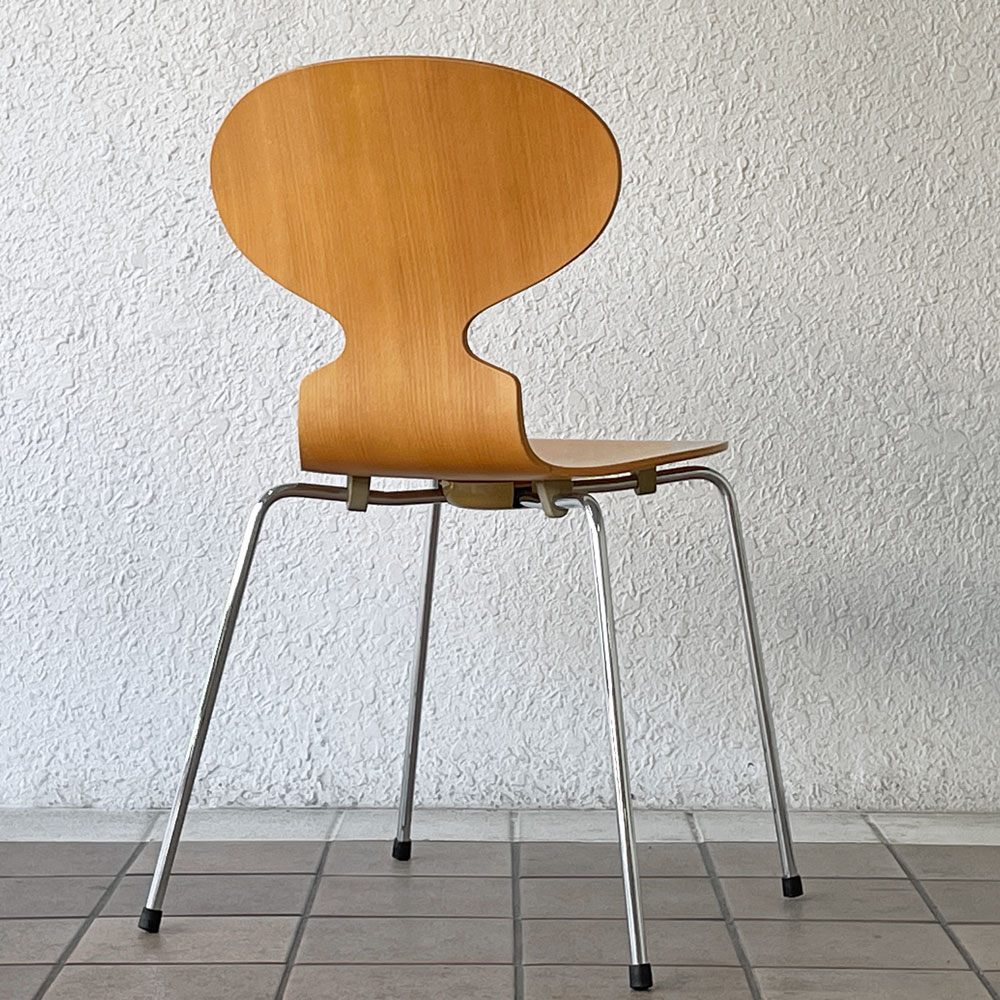 フリッツハンセン Fritz Hansen アントチェア 4本脚 ナチュラルビーチ ラッカー アルネ・ヤコブセン 北欧家具 A ◇