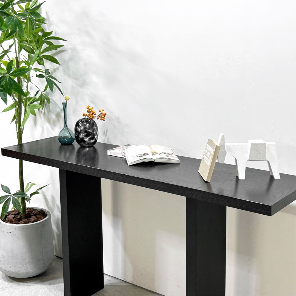 カッシーナ イクスシー Cassina ixc. カトリーヌ・メミ CATHERINE MEMMI ZEN コンソール テーブル アッシュ材 ダークブラウン W150cm モダンデザイン 廃番 ●