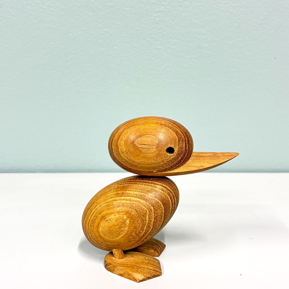 アーキテクトメイド Architectmade ダックリング Duckling チーク無垢材 オブジェ H9cm ハンス・ボーリン Hans Bolling 定価￥16,390- B ◎