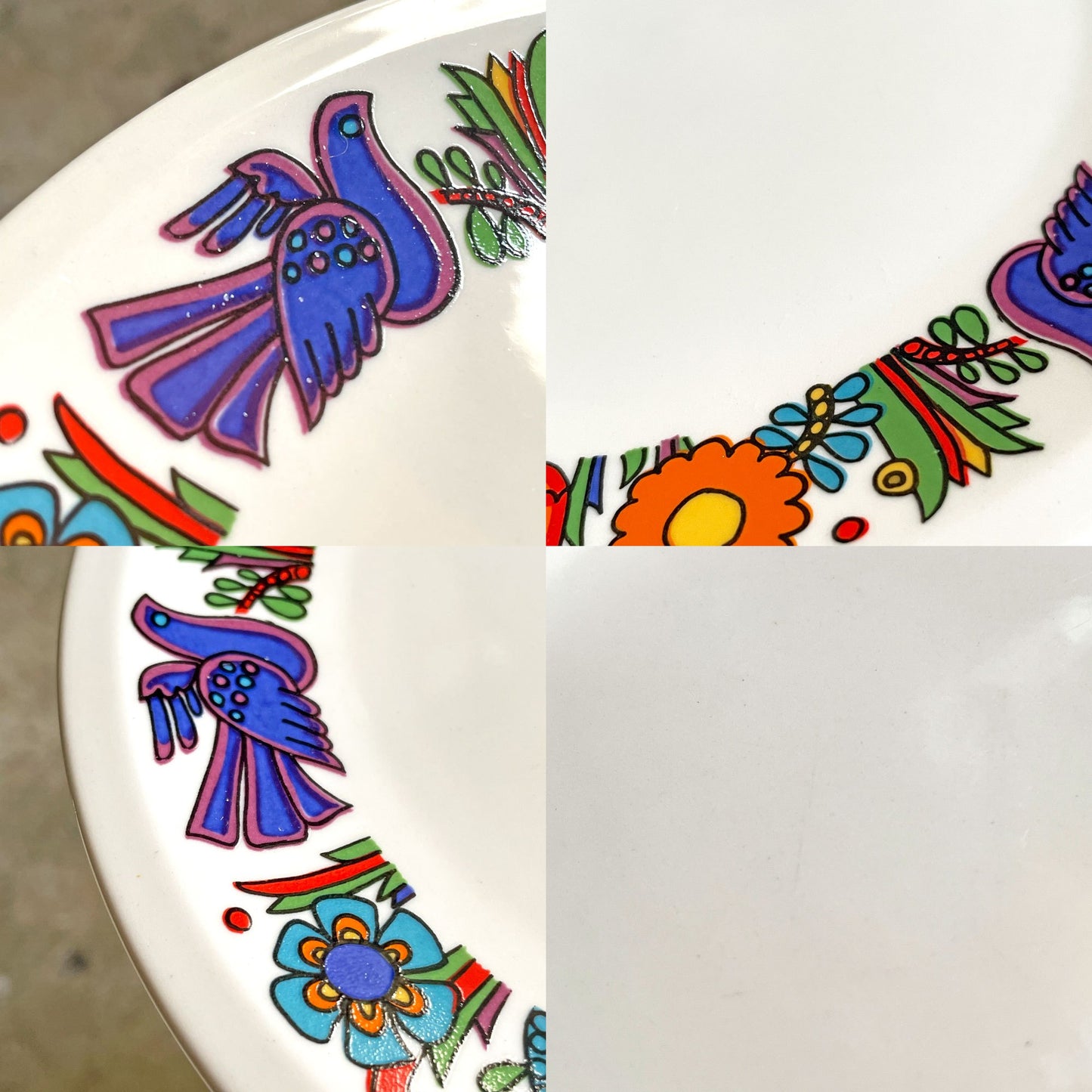 ビレロイ＆ボッホ Villeroy＆Boch アカプルコ Acapulco ラウンド プレート 20cm ルクセンブルク製 ビンテージ B ■