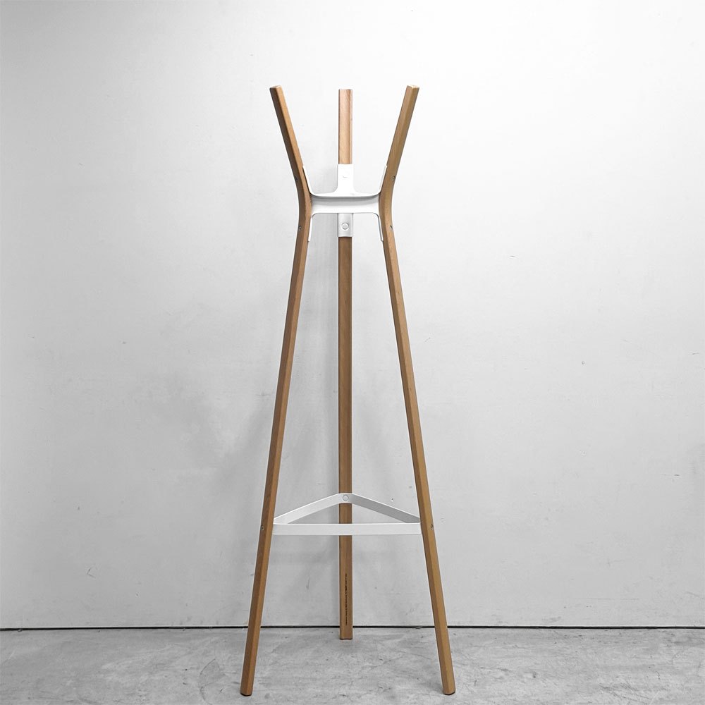 マジス MAGIS スチールウッド STEELWOOD コートハンガー ハンガーラック ホワイト ＆ ビーチ Ronan & Erwan Bouroullec イタリア ●