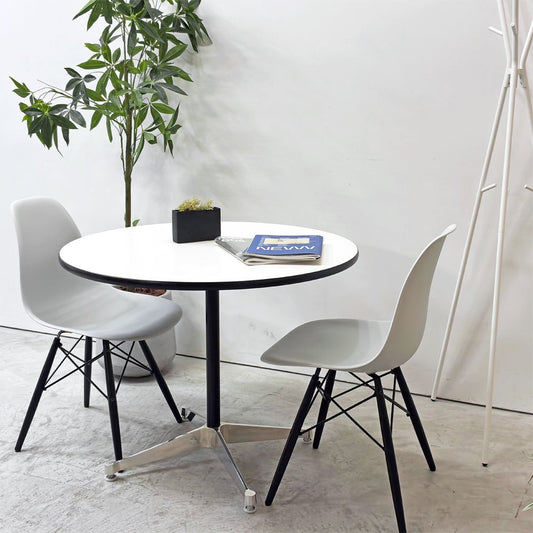 ハーマンミラー Herman Miller コントラクトテーブル ラウンドテーブル W90×H71cm ダイニングテーブル イームズ ミッドセンチュリーデザイン ●