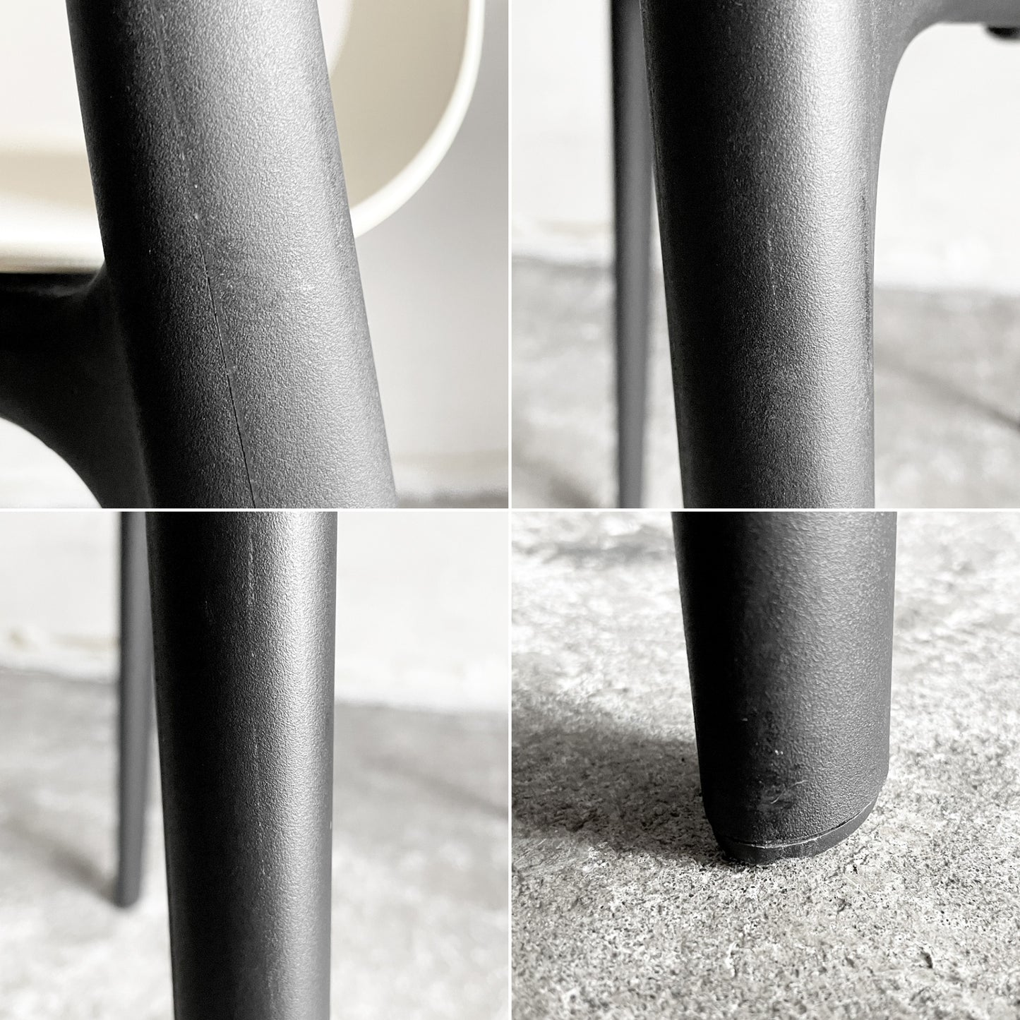 ヴィトラ Vitra ベルヴィルチェア Belleville Chair ダイニングチェア スタッキングチェア クリーム ロナン & エルワン・ブルレック A ■