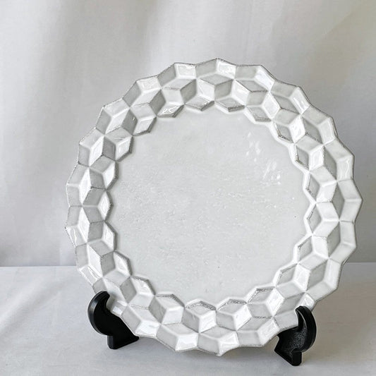 アスティエ・ド・ヴィラット Astier de Villatte キューブ Cube スーププレート フランス 23cm A ◇