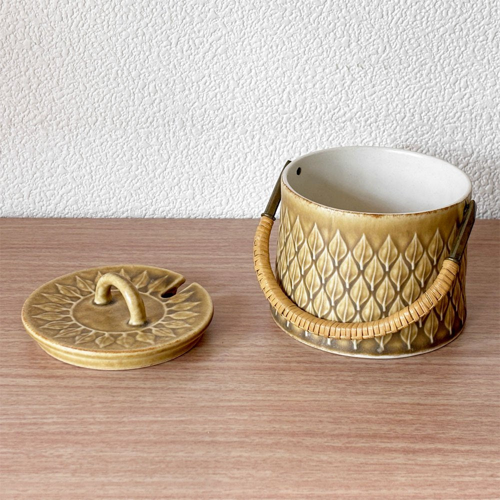 クロニーデン KRONJYDEN レリーフ Relief シュガーポット Sugar pot 蓋物 ケース イェンス・クイストゴー 北欧 ビンテージ 希少 ◇