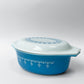 パイレックス Pyrex スノーフレーク ガーランド Snowflake キャセロール 蓋付 ブルー ミルクガラス ガラス オールドパイレックス USビンテージ ■